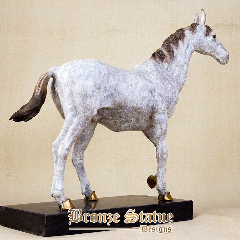 Modern art bronze horse sculpture carving bronze statue casting bronze artwork crafts ornament for home office decoration