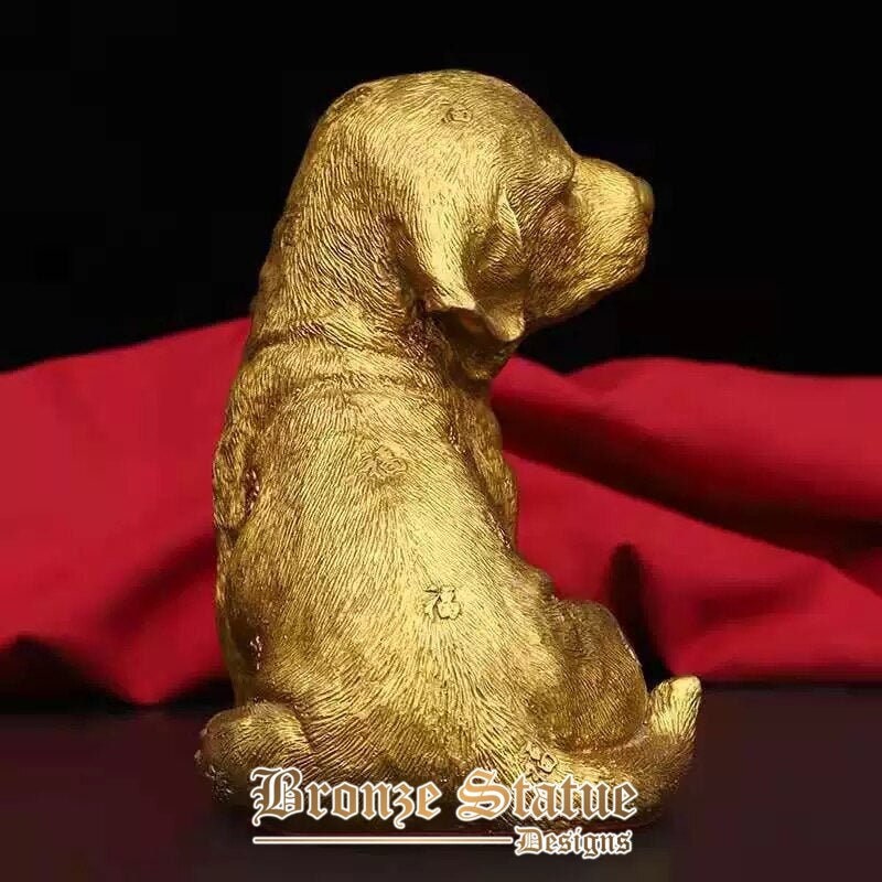 6in | 17cm | bronze statue of dog cute bronze dog sculpture bronze animal statue figurie for home decoration ornament gifts art crafts