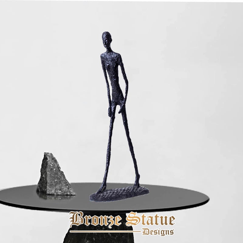 Large giacometti bronze statue 60cm abstract bronze walking man sculpture bronze casting walker statues for home decor ornament