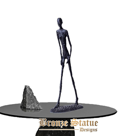 Grande statua in bronzo giacometti 60 cm scultura astratta in bronzo uomo che cammina statue di camminatori in fusione di bronzo per decorazioni per la casa ornamento