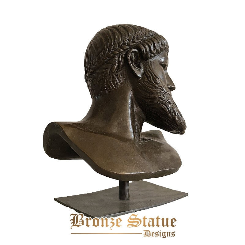 Bronze poseidon head bust sculpture plaster bust of poseidon statue ancient greek god bronze cast sculptures for home decoration