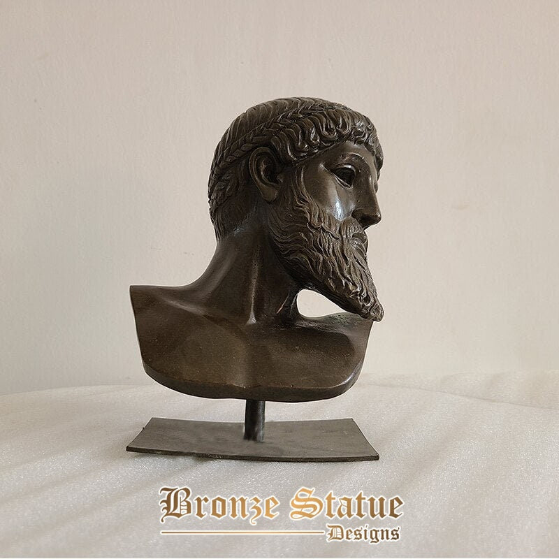 Bronze poseidon head bust sculpture plaster bust of poseidon statue ancient greek god bronze cast sculptures for home decoration