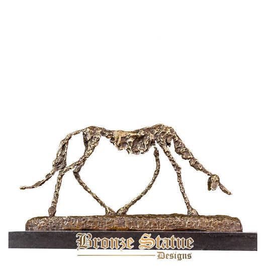 Bronze Giacometti Tierstatue abstrakte Hundeskulptur Alberto Giacometti Bronzeguss Kunsthandwerk Wohnkultur Sammlung Ornament