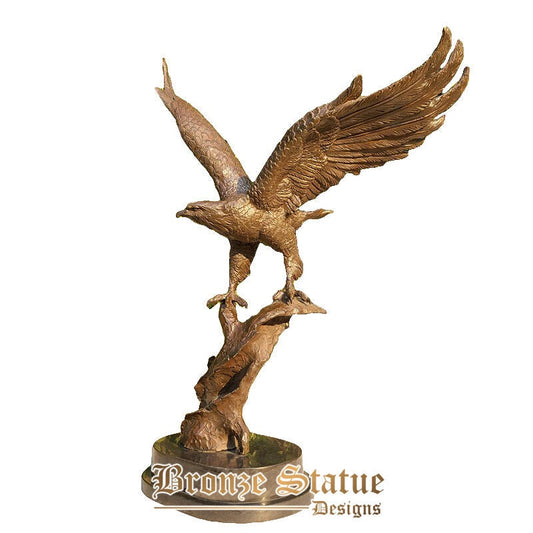 Esculturas de estátuas de águia de bronze grande estátua de bronze de águia animal artesanato de arte de bronze para presentes de ornamento de decoração de jardim doméstico