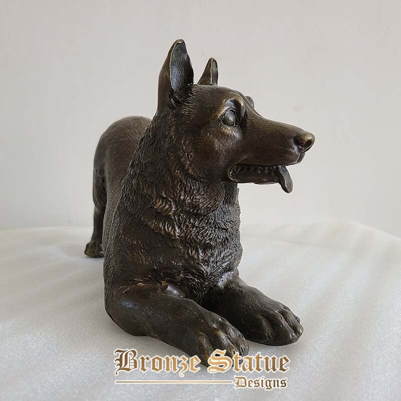 Bronze dog sculpture bronze dog statue animals sculptures bronze crafts for home garden decoration ornament vintage collection