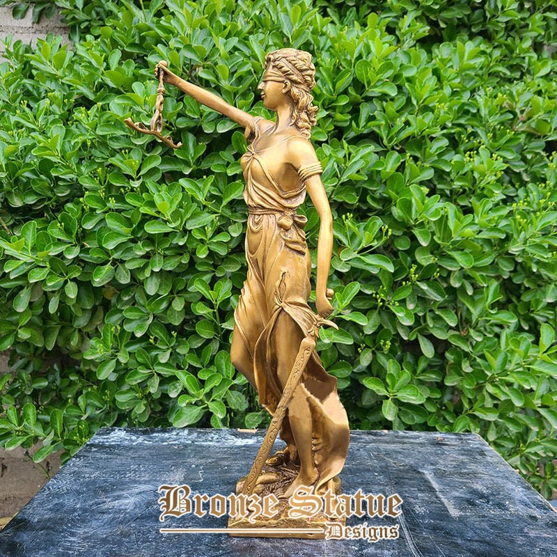 18in | 46cm | bronze justice lady sculpture goddess of justice bronze statue greek roman mythology bronze crafts for home decor ornament