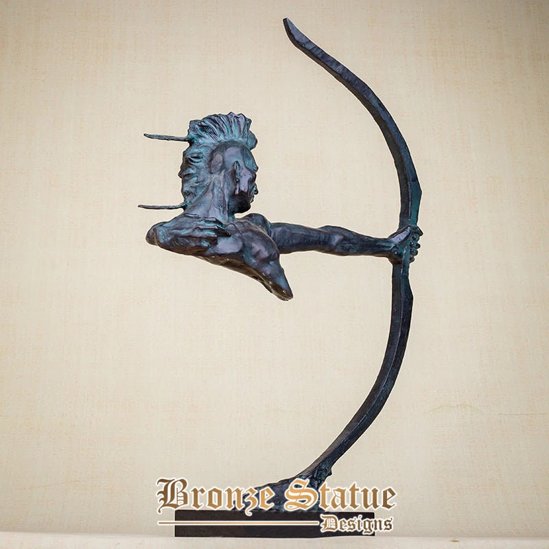 31in | 78cm | modern art abstract statue bronze archer sculpture bronze warrior remington statues for home hotel decor ornament crafts