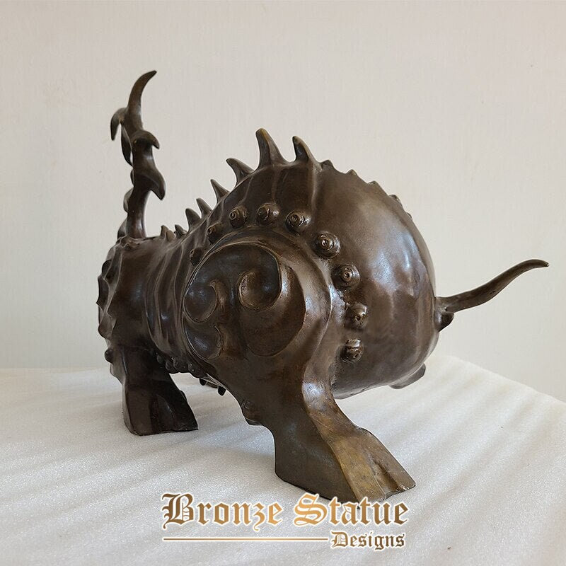Abstract bronze bull sculpture bronze cast modern art bull statue animals bronze statues sculptures for home hotel decor crafts