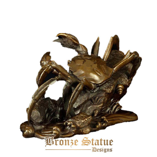 Bronze crab sculpture crab statues and sculptures antique bronze crabs animal figurine for home decor collection ornament gifts