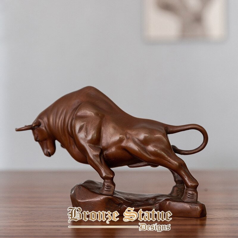 Bronze bull statues bronze bull sculpture bronze bull statue sculpture art figurine for home decor office ornament gifts