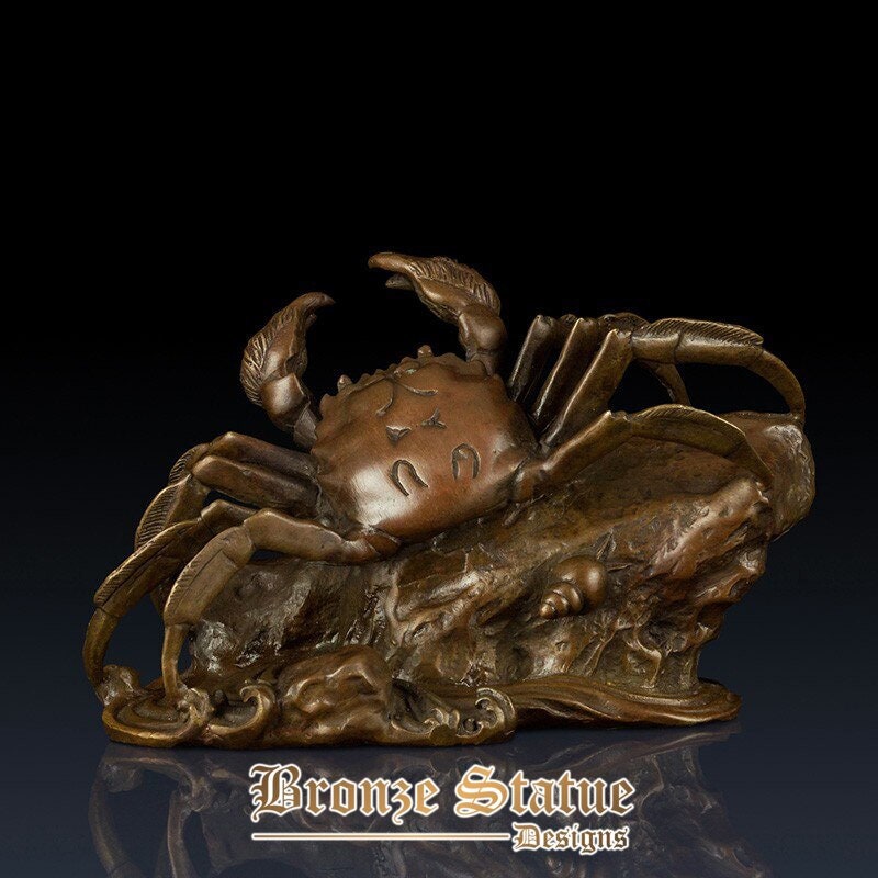 Bronze crab sculpture crab statues and sculptures antique bronze crabs animal figurine for home decor collection ornament gifts