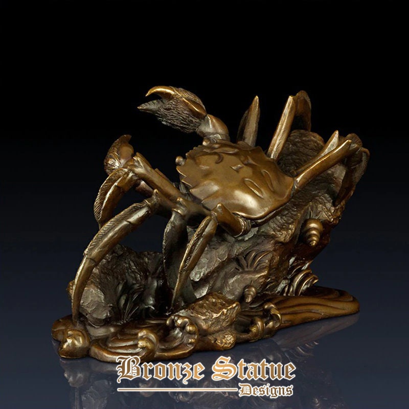 Bronze crab sculpture crab statues and sculptures antique bronze crabs animal figurine for home decor collection ornament gifts