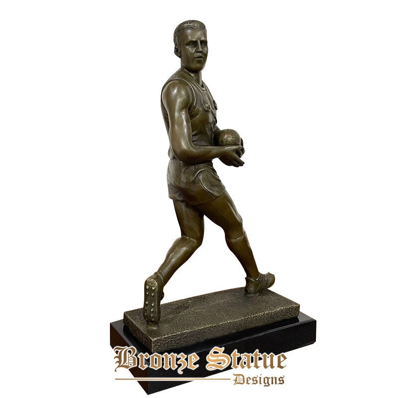 14in | 37 cm | Statua In Bronzo Calcio Uomo Famosa Scultura In Bronzo Calcio Cast Sport Mestieri Per La Decorazione Domestica Collezione Ornamenti Regali