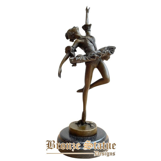 14in | 35cm | bronze ballet dance sculpture western bronze ballerina dancer statue girl dancing art crafts for home hotel decor ornaments