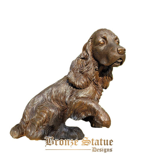 12in | 31cm | bronze dog sculpture bronze irish setter dog statue animal bronze crafts for home garden decor ornament collection