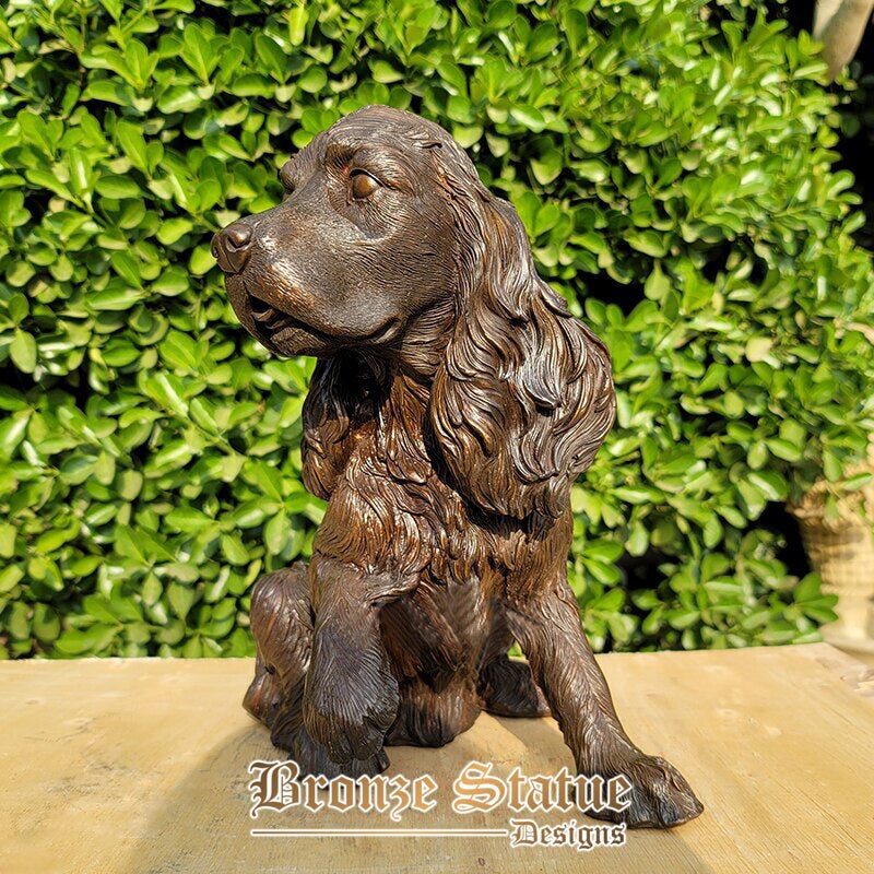 12 Zoll | 31cm | Bronze-Hundeskulptur, Bronze-Irish-Setter-Hundestatue, Tier-Bronze-Kunsthandwerk für Hausgartendekoration, Ornament-Sammlung