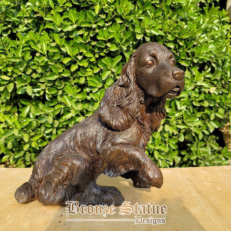 Bronzo Setter Irlandese Piedini per vasino Set di 3 Bronzo Setter Irlandese Piedini per vasino Set di 3