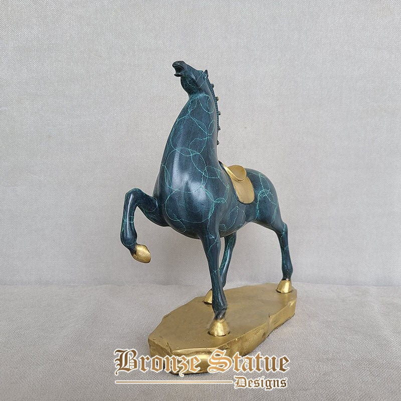 9in | 24cm | bronze horse sculpture modern art hand painted bronze horse statue cast bronze crafts for home hotel office decoration