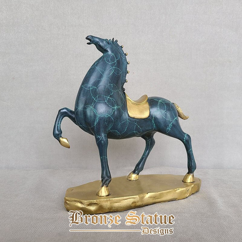 9in | 24cm | bronze horse sculpture modern art hand painted bronze horse statue cast bronze crafts for home hotel office decoration