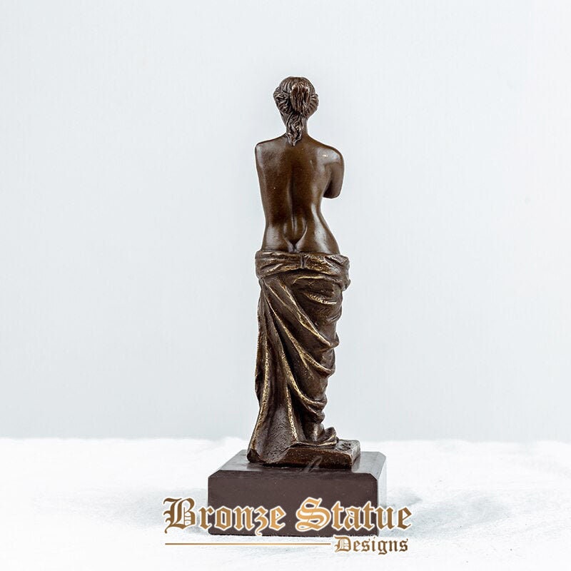 9in | 23cm | bronze ancient greece venus sculpture bronze bust of venus statue with marble base for home decor classical ornament craft
