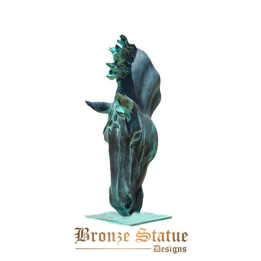 20in | 51 cm | Statua Testa Di Cavallo In Bronzo Statua Testa Di Cavallo In Bronzo Antico Scultura Testa Di Cavallo In Bronzo Vero Busto Di Cavallo Statue Per La Decorazione Domestica Darden