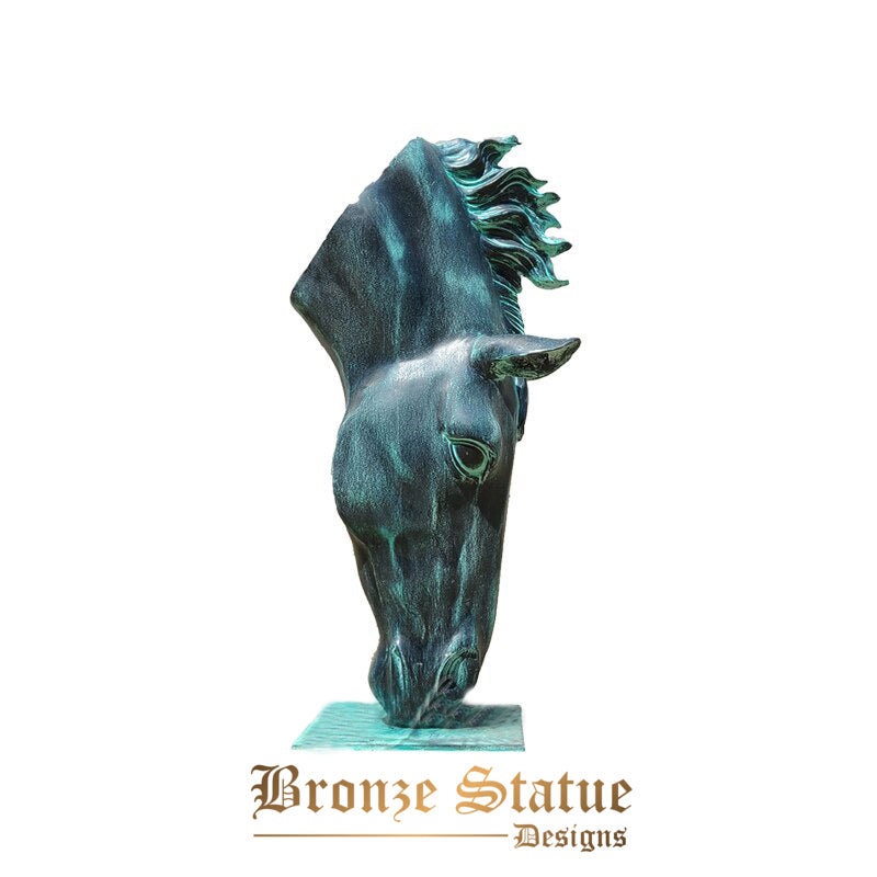20in | 51cm |  bronze horse head statue antique bronze horse head sculpture real bronze casting horse bust statues for home darden decor