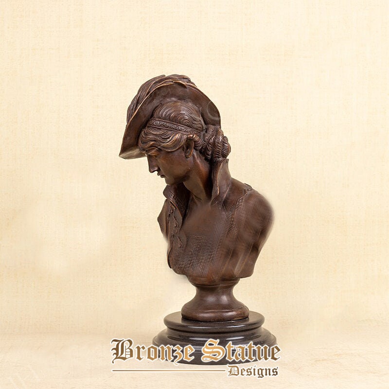 16in | 40cm | european lady bust statue bronze bust sculpture bronze statue woman modern art bronze craft ornament home decor gifts