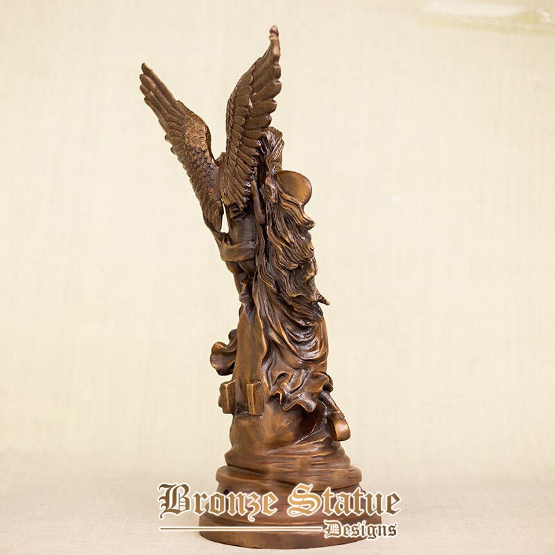 19in | 48cm | Escultura de bronze cupido e psique clássica famosa estátua de bronze cupido e estátua de psique para artesanato de ornamento de decoração para casa