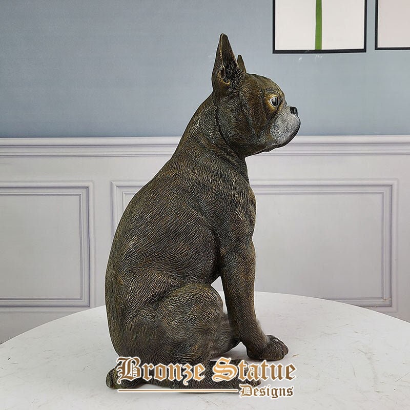 16 Zoll | 40cm | bronze hund skulptur bronze hund statue antike tierskulpturen bronze hunde figurine home decor indoor ornament crafts