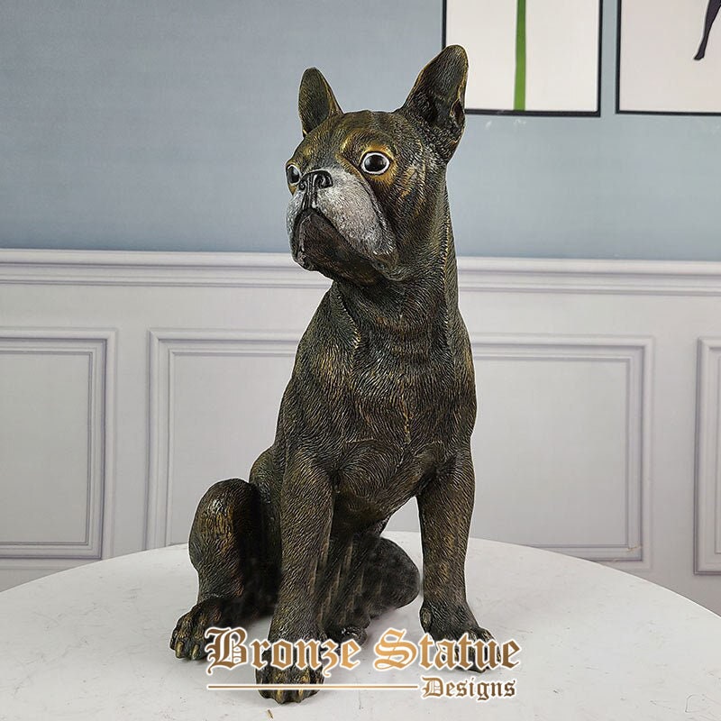 16 Zoll | 40cm | bronze hund skulptur bronze hund statue antike tierskulpturen bronze hunde figurine home decor indoor ornament crafts