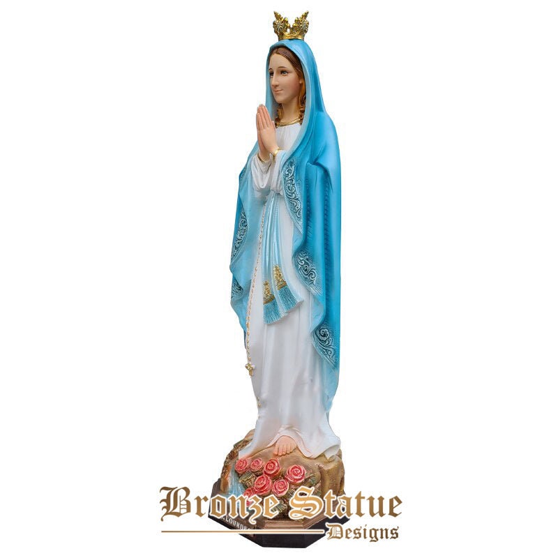 46 polegadas | 117cm | Nossa senhora de n.d.lourdes estátua de resina católica estátuas religiosas de maria nossa senhora de lourdes escultura de resina para decoração de casa