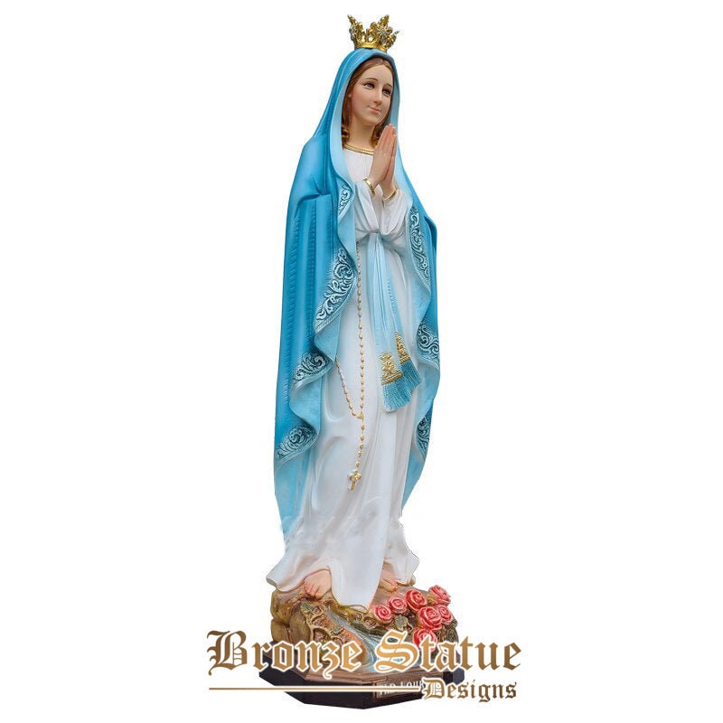 46in | 117cm | our lady of n.d.lourdes resin statue catholic religious statues of mary our lady lourdes resin sculpture for home decor