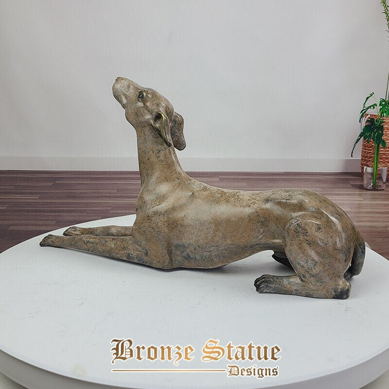 Large bronze dog sculpture bronze dog statue modern art dog statue figurine home office indoor garden decoration ornaments