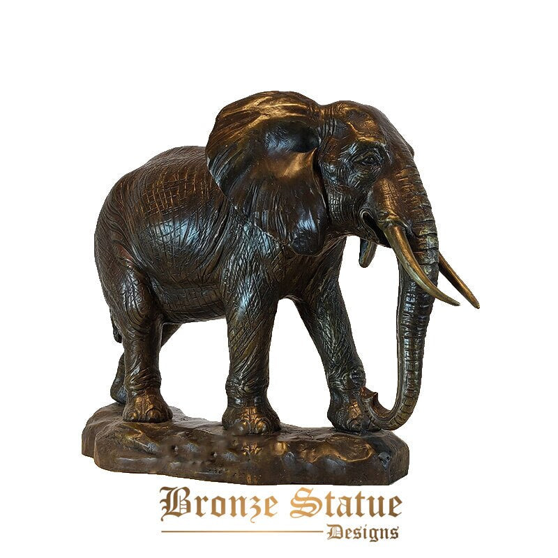 Bronze sculpture bronze elephant statue bronze animal sculpture casting elephants statues crafts home office decor ornament