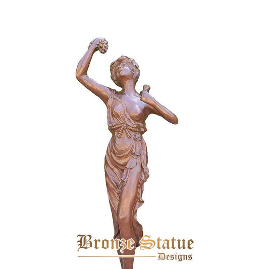 Bronze mythology statue horae goddess sculptures bronze phthinoporon sculpture art crafts for home garden decor large ornament