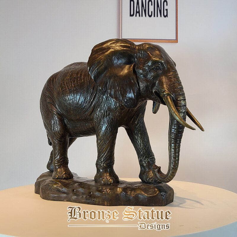 Scultura in bronzo statua di elefante in bronzo scultura animale in bronzo colata di elefanti statue artigianato home office decor ornamento