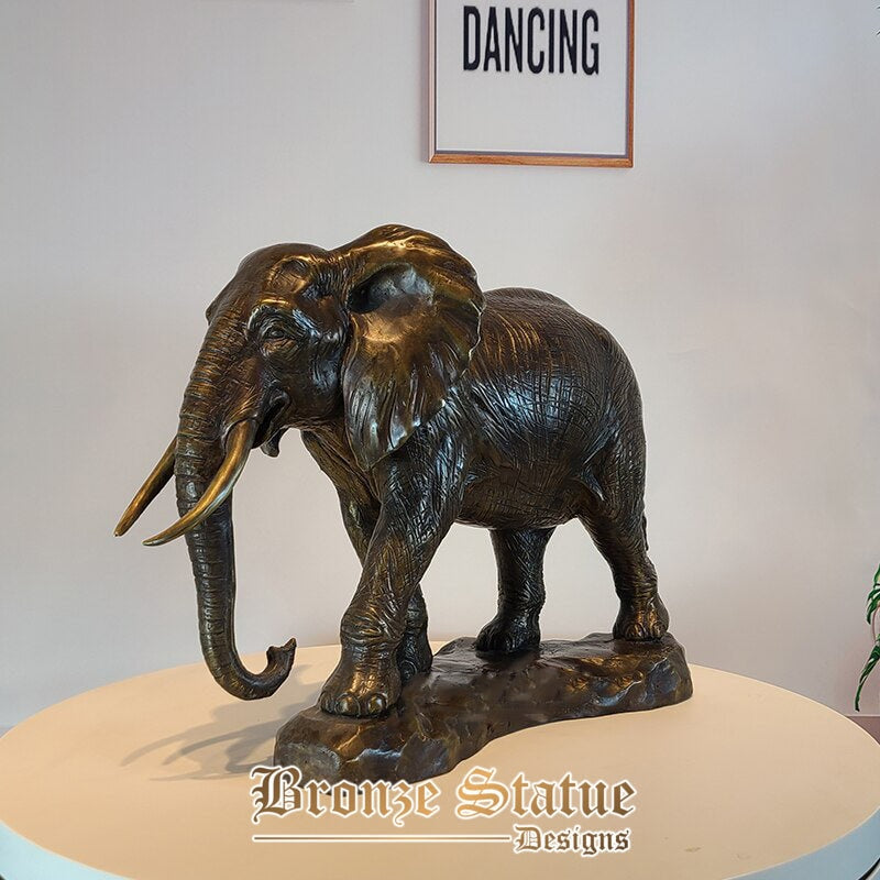 Scultura in bronzo statua di elefante in bronzo scultura animale in bronzo colata di elefanti statue artigianato home office decor ornamento