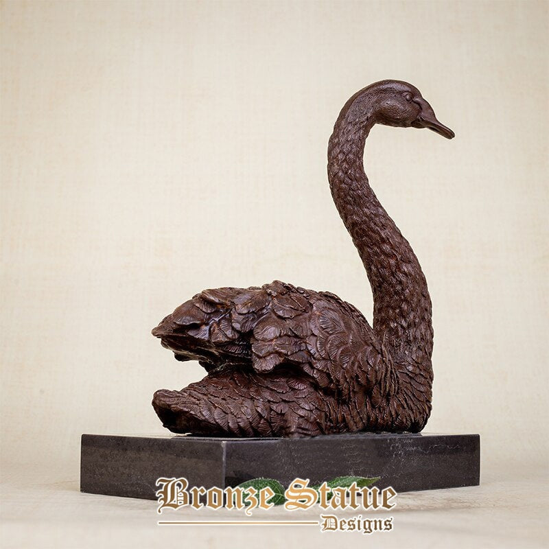 Bronze love swan statue bronze swan sculpture modern art animal sculpture craft wedding anniversary gift for home decor ornament