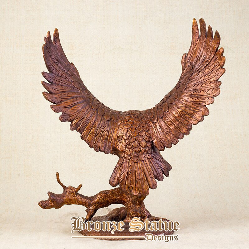 Bronze owl sculpture eagle owl statue animal animal bronze owl statue marble base figurine indoor decor ornament crafts