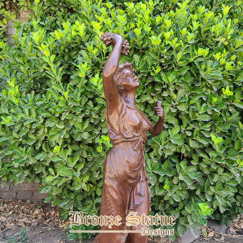 Bronze mythology statue horae goddess sculptures bronze phthinoporon sculpture art crafts for home garden decor large ornament