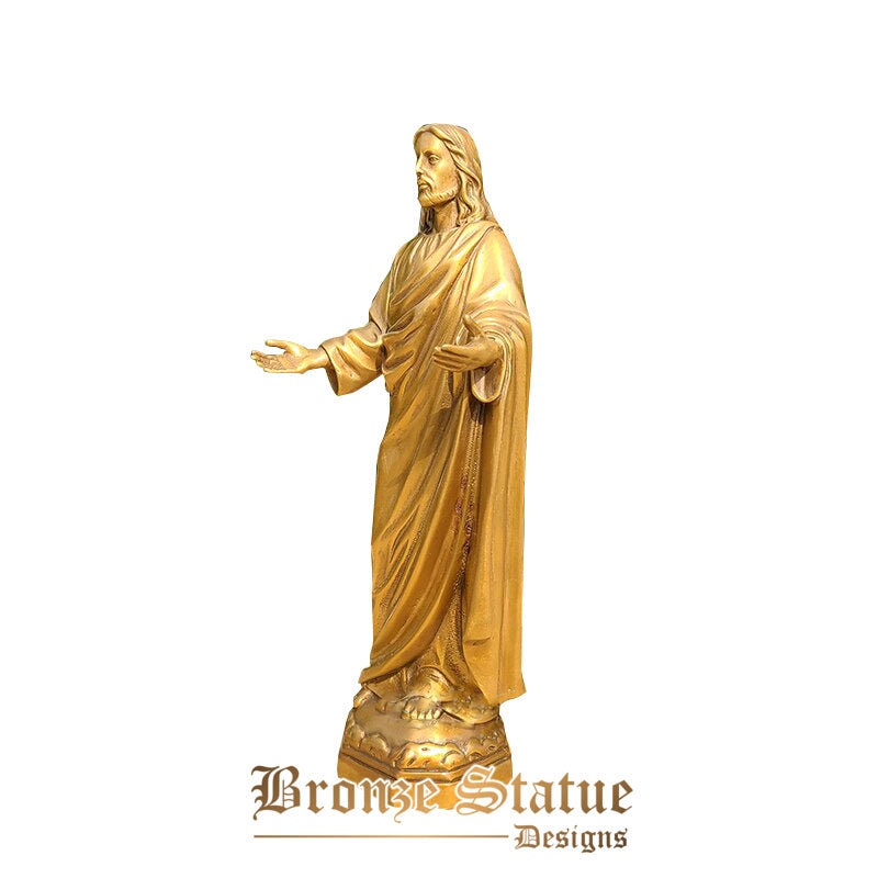 Bronze jesus sculpture bronze christ blessing statue jesus statues and sculptures for church home decor ornament bronze crafts