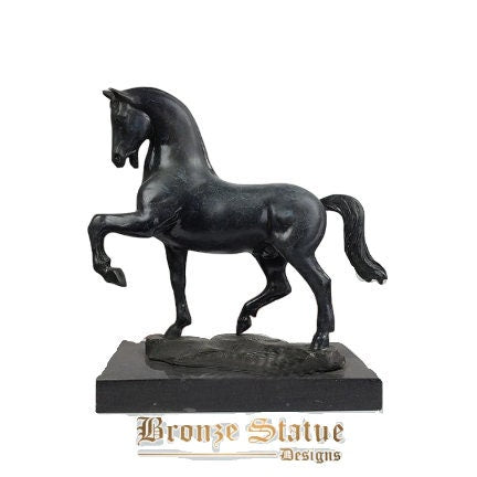 Bronze horse statue on marble base large bronze horse sculpture animals bronze statues garden home modern art sculpture decor