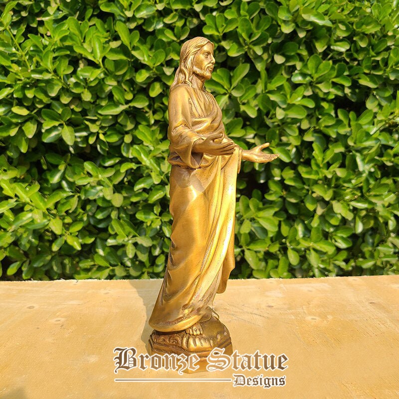 Bronze jesus sculpture bronze christ blessing statue jesus statues and sculptures for church home decor ornament bronze crafts
