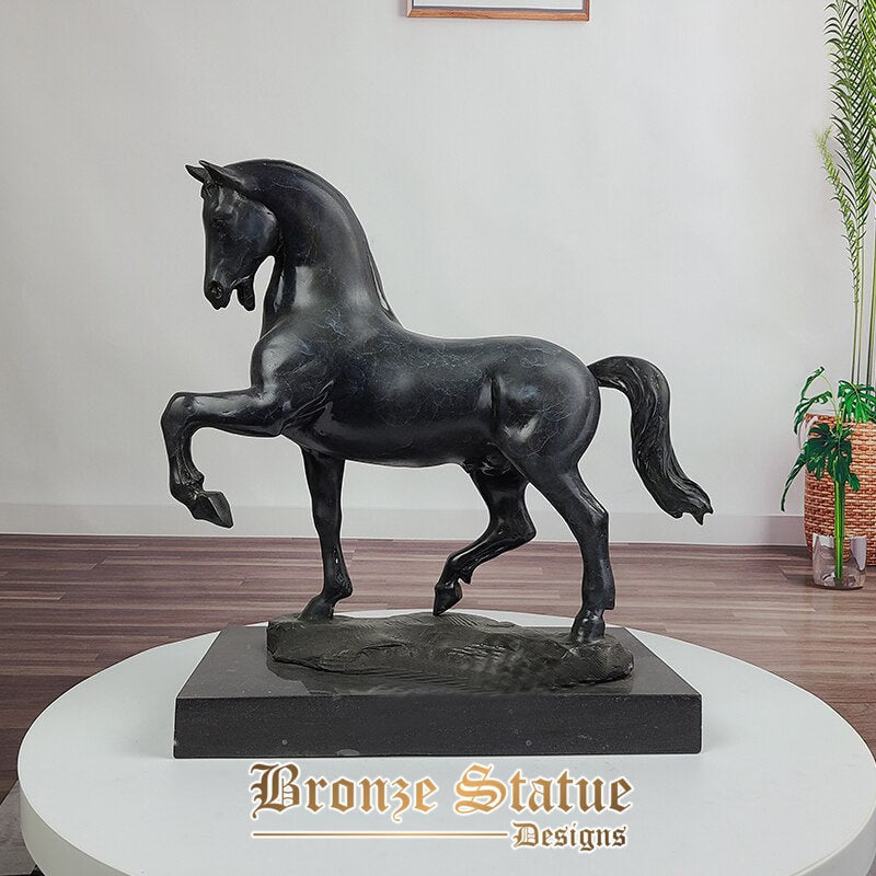 Bronze horse statue on marble base large bronze horse sculpture animals bronze statues garden home modern art sculpture decor