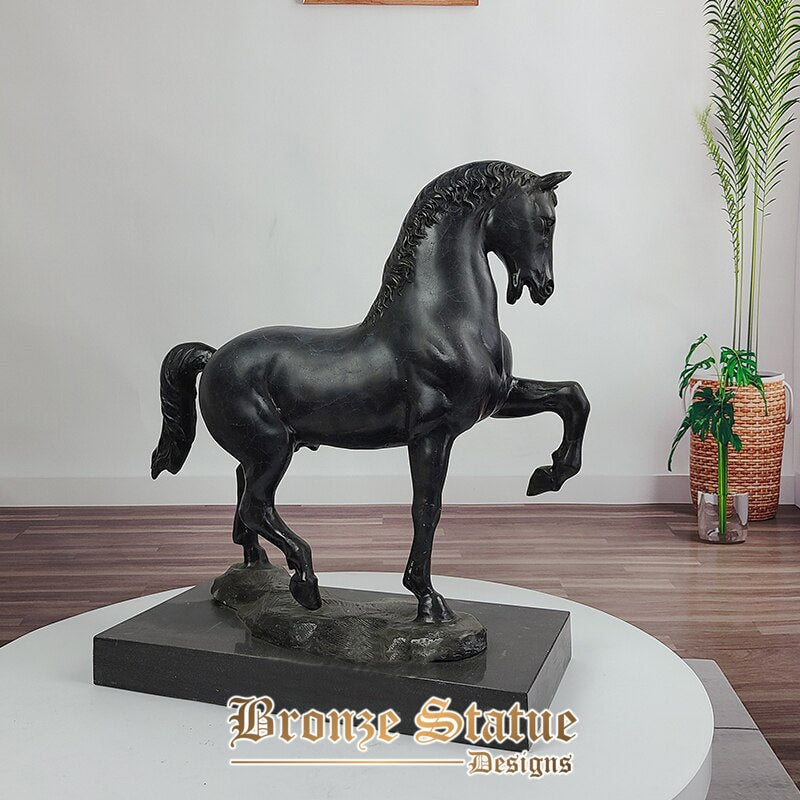 Bronze horse statue on marble base large bronze horse sculpture animals bronze statues garden home modern art sculpture decor