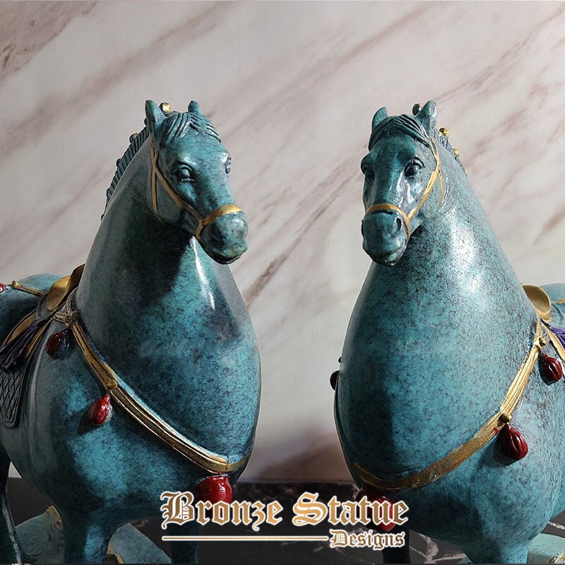 Statua di cavallo in bronzo cina pittura d'arte moderna cavallo statue di bronzo scultura artigianale feng shui regalo d'affari decorazioni per la casa artigianali