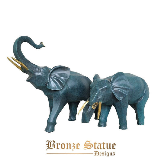 Bronze elephant sculpture modern art elephant bronze statue bronze cast animal crafts for home office hotel decoration ornament