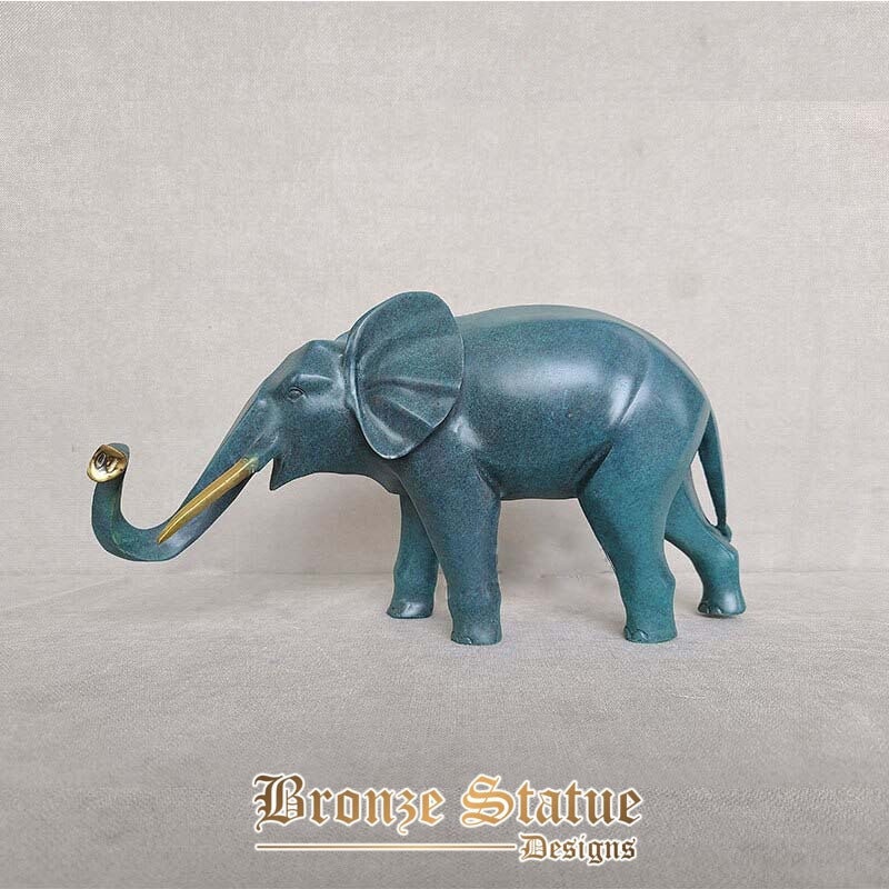 Scultura di elefante in bronzo arte moderna elefante statua in bronzo bronzo fuso animale artigianato per la decorazione dell'hotel home office ornamento