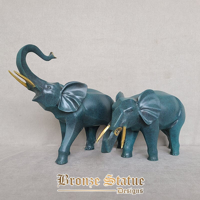 Bronze elephant sculpture modern art elephant bronze statue bronze cast animal crafts for home office hotel decoration ornament