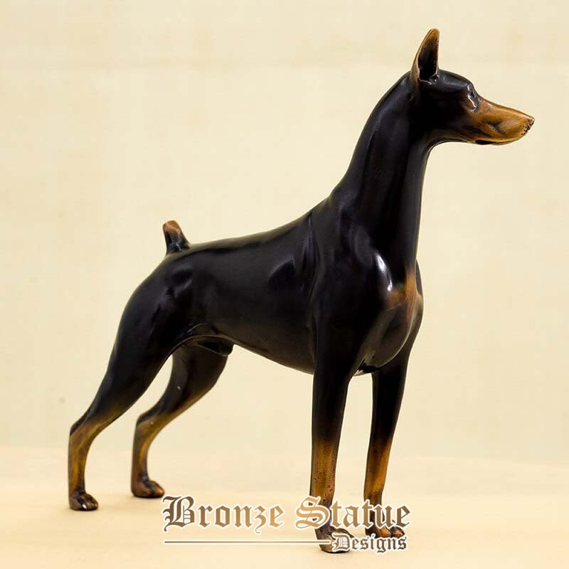 Escultura de cachorro de bronze estátuas de cachorro de bronze esculturas de animais de fundição de bronze artesanato de arte para coleção de decoração para casa